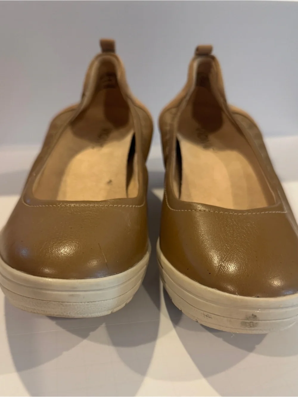 Vionic Tan Slip-On Wedges
